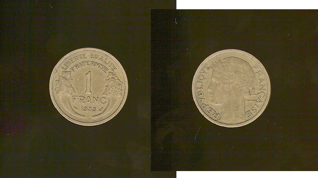 1 franc Morlon 1935 Paris TTB